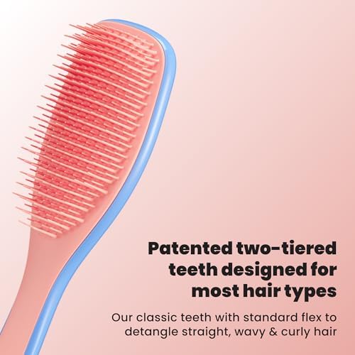Tangle Teezer Ultimate Detangler Brush, Straight to Wavy, Apricot Blaze - Image 2
