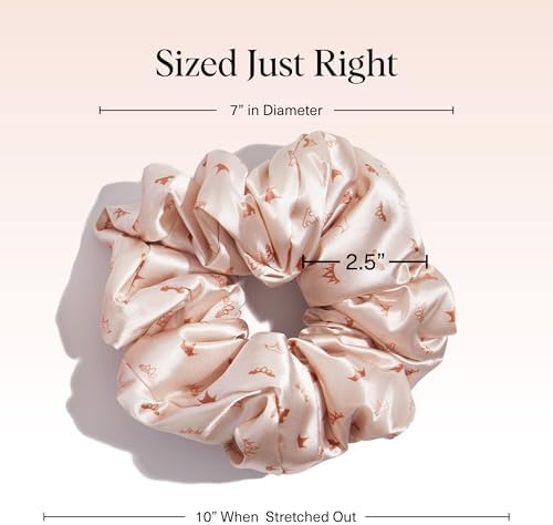 Kitsch & Disney Satin Scrunchies for Women - 2 Pcs, Desert Crown - Image 2