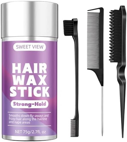 SWEET VIEW Hair Wax Stick & Slick Back Brush by SWEETVIEW