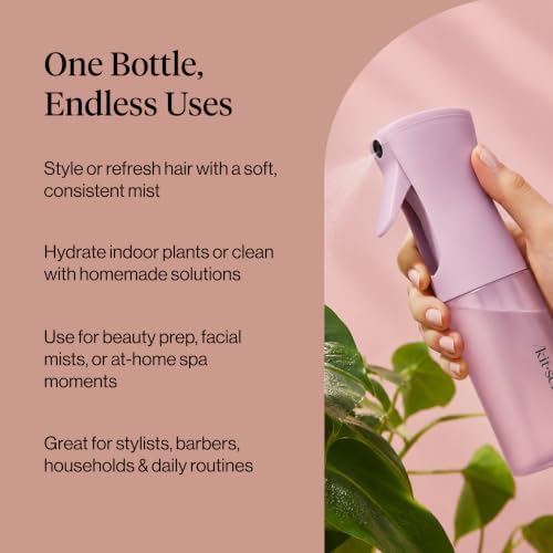 Kitsch Large Continuous Spray Bottle for Hair – Soft Violet, 180ml - Image 6