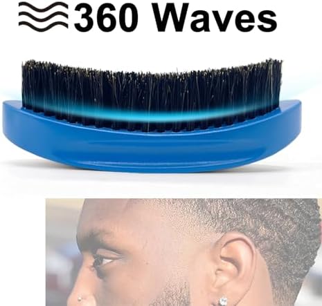 Wave Brush 360 Degree Curved for Men - Medium Hard Hair Brushes - Image 5