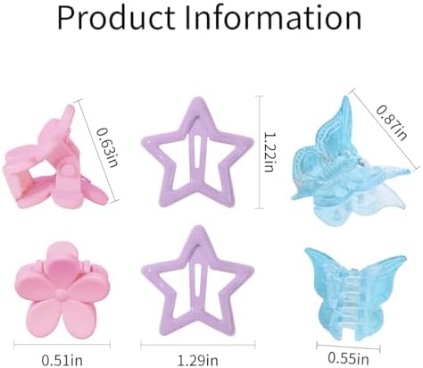 120 PCS Mini Hair Clips Girls Hair Accessories Matte Claw Clips - Image 2