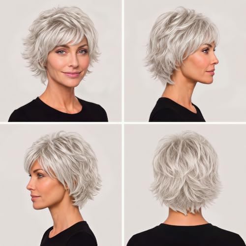 Raquel Welch Women's All-Over-Layers Short Gray Wig, VOLTAGE - Image 4