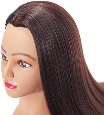 Hairingrid 26"-28" Mannequin Head Synthetic Fiber Hair Training Manikin - Image 4