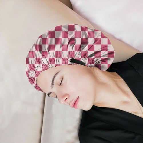 Satin Hair Bonnet Silk Bonnet for Sleeping Double Layer Elastic Adjustable Reusable Cute Aesthetic for Women Girls - Image 7