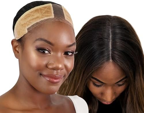 MILANO COLLECTION Wigrip, Premium Lace Wig Band for Women, Fully Adjustable & Reinforced Lace Wig Grip Band by Hairline, Comfortable and Secure Glueless Velvet Headband, Nude, 2 Pack by MILANOCOLLECTION
