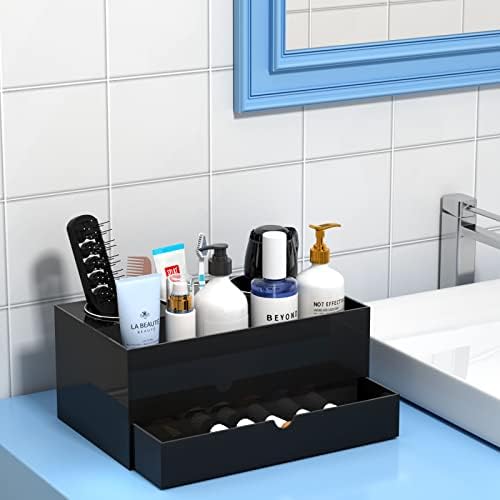 NIUBEE Acrylic Hair Tool Organizer with Drawer, Hair Dryer Holder Organizer - Image 4