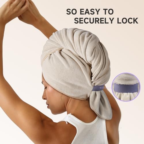 Umisleep Microfiber Hair Towel, 41" x 22" Super Absorbent, Soft Anti-Frizz - Image 2