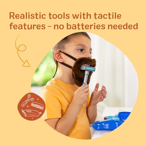 Melissa & Doug Barber Shop 16-Piece Shaving Accessories Pretend Play Set - Image 5