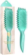 Bounce Curl Slick-Dense Define EdgeLift Brush Hair Styling Tool - Teal by BounceCurl