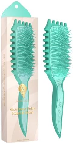Bounce Curl Slick-Dense Define EdgeLift Brush Hair Styling Tool - Teal by BounceCurl