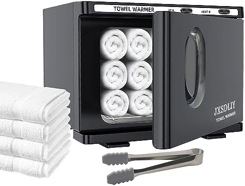 Towel Warmer, 2-in-1 Professional Hot Towel Heater Cabinet for Spa Salon Home Bathroom, 8L, Black by JXSDLIY