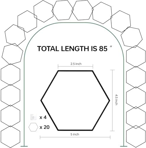 20pcs Chain Trellis for Climbing Plants Indoor, Metal Hexagonal Wall Plant Support Accessories for Vine Growth, Ivy, Pothos Live Plant Climber - Image 5