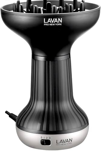 Diffuser Hair Dryer for Curly Hair – Ionic Technology Hair Dryer with Adjustable Heat & Speed Settings for Frizz-Free, Defined Curls, Lightweight Hair Dryer, Wavy And Curly Hair (SILVER) - Image 2