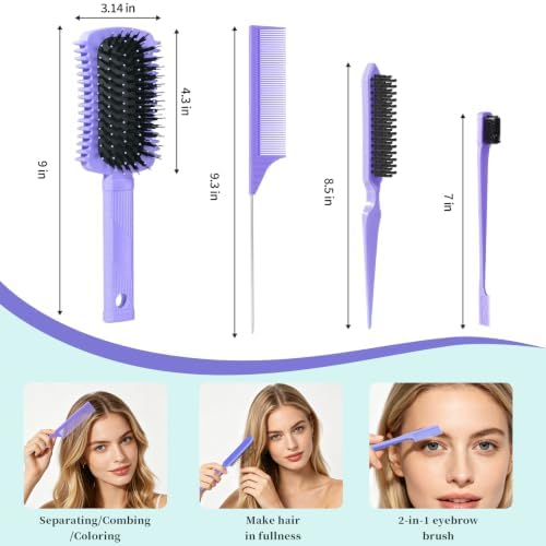 Curl Defining Brush, Volume Curly Hair Brush Products for Effortlessly Detangling Combing and Styling Women's Curls, Waves & Coils, Hair Tools to Reduce Pulling - Image 7