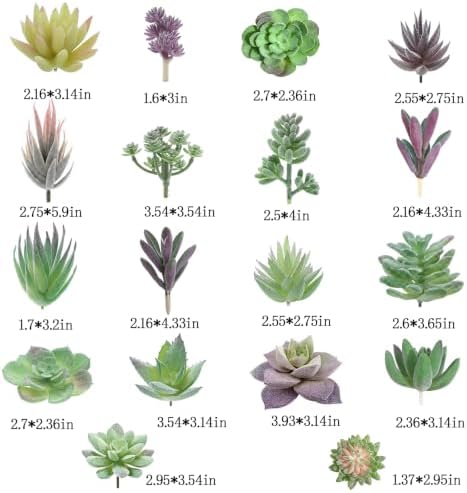 18 Pcs Artificial Succulent Plants Unpotted Premium Fake Plants Double Flocked Succulents Realistic Textured Faux Succulents DIY Floral Decor for Home Garden Arrangement Office Party Indoor Outdoor - Image 6