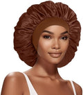 Extra Large Satin Bonnet Hair Cap, 17inches Silk Bonnet for Sleeping by DUOMODRAGON
