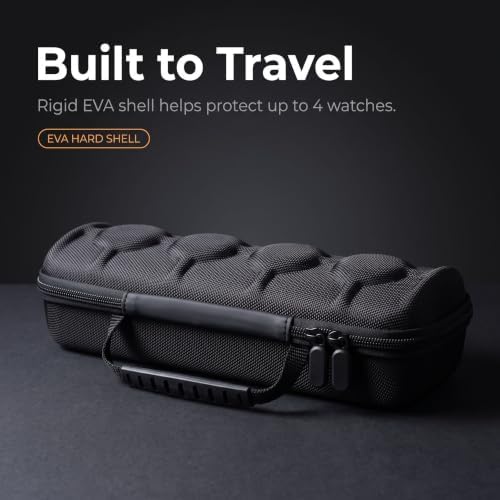 5 slots Watch Travel Case, Watch Case Storage box Organizer for Men and Women, with anti-move soft watch pillow - Image 4