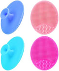 Baby Bath Brush, Baby Cradle Cap Brush, Silicone Massage Brush, Silicone Scrubbers Exfoliator Brush, Skin Scrubber Baby Essential for Dry Skin, Cradle Cap and Eczema (Small-4PCS) by MR+LION