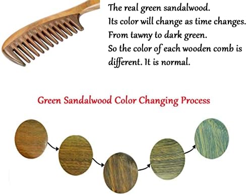 Louise Maelys Wooden Wide Tooth Hair Comb for Curly Detangling Sandalwood - Image 3