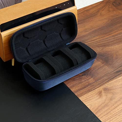 watch box organizer for men or Women 3 watch travel case Portable Storage watch display holder for Wristwatches and Smart Watches up to 61mm - Image 5
