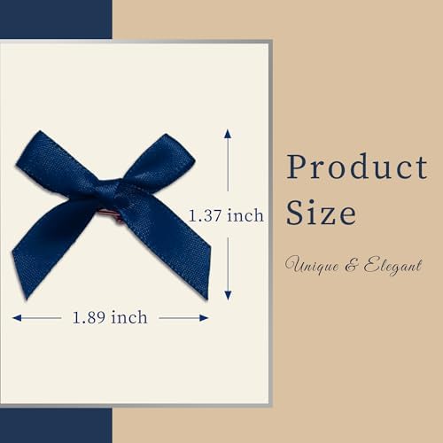 Navy Mini Bow Clips 30PCS Small Hair Bows Satin Bow Hair Clip Y2K Non Slip Bowknot Hair Barrettes for Girls Women - Image 4