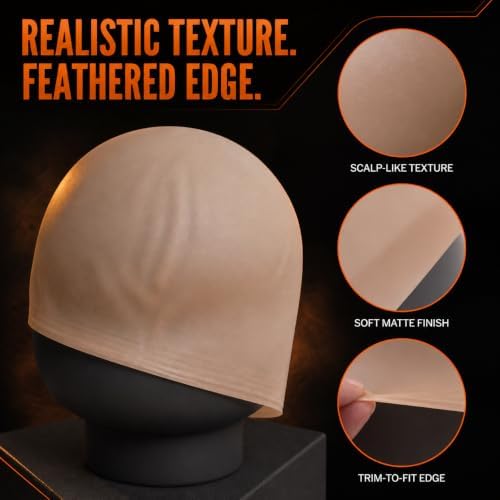 Latex Bald Cap for Adults, Realistic Nude Costume Cap - Image 5