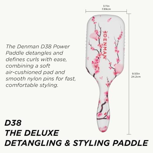 Denman Power Paddle Hair Brush for Quick and Convenient Detangling, Blow Drying and Styling - Combination of D3 Styling Pens & Paddle Brush - For Men and Women P038 - Image 2