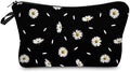 Deanfun Cosmetic Bag for Women, Durable Polyester Makeup Bag Organizer Travel Waterproof Roomy Accessories Daisy Purse Bag Gifts(52366) by Deanfun