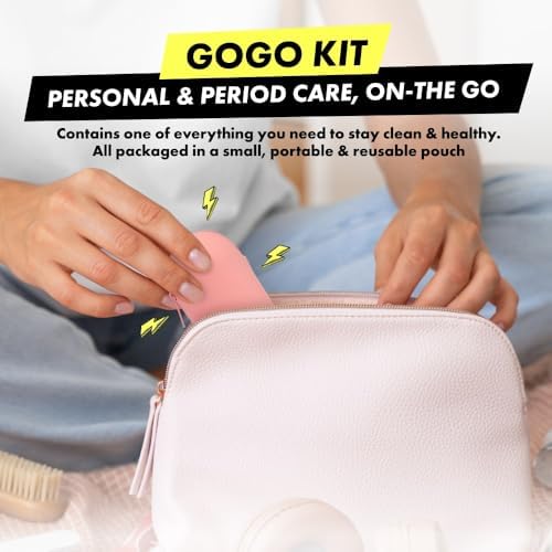 Bonks GoGo Kit - Emergency Period Kit - Portable Menstrual Pouch for Women & Teens - Essential Women's Travel Kit - Includes Tampon, Pantyliner, Underwear & More - Female Hygiene Care - Image 2