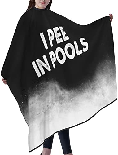 55" x 66" Funny Gift I Pee in Pool Gifts Barber Cape Salon Hair Cutting Cape Haircut Cape with Adjustable Elastic Neckline - Image 6