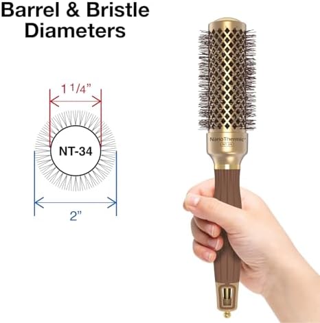 Olivia Garden NanoThermic Ceramic + Ion Round Thermal Hair Brush - Not Electrical - Professional Blowout Brush for Normal to Thick Hair - Image 2