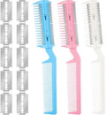Maitys 3 Pcs Haircut Razor Comb for Hair Cutting with 12 Replacement Blades by Maitys