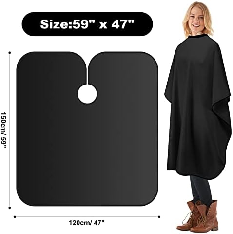 Hair Salon Capes Waterproof Haircut Unisex Black Cape Barber Hair Cutting Cape with Snap Closure Hair,Coloring and Styling - Image 2
