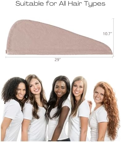 ROLSHOL 4 Pack Extra Large Microfiber Hair Towel Wraps for Women - Image 2