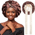 AWAYTR Double Layer Satin Bonnet for Women, Reversible Sleep Hair Wrap by AWAYTR