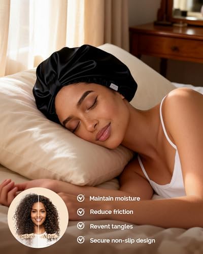 YANIBEST Breathable Soft Breeze Satin Bonnet for Sleeping,Silk Feeling Cap - Image 3