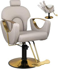 Reclining Salon Chair for Hair Stylist with Heavy Duty Hydraulic Pump by Tythical