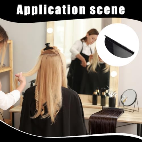 NBEADS 2 Sets Hair Extension Holder, Acrylic Hair Extensions Stand Organizer Hair Hanger Tool for Washing, Coloring, Styling, Blow-Drying of Weft, Clip-In, Black, 9.8x3.5x2 Inch - Image 5