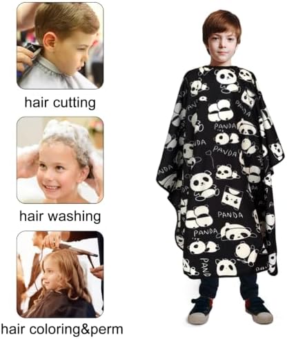 Pelocapa Barber Hair Cutting Salon Cape for Kids - 39”× 51”(Panda) - Image 7