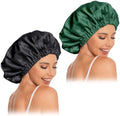 Edoneery Satin Bonnet for Sleeping Women, Double Layer Curly Hair Cap by Edoneery