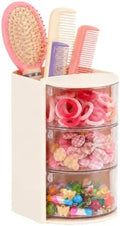 Hair Accessories Organizer, 3-Layer Rotatable Storage Box for Hair Clips by Unknown