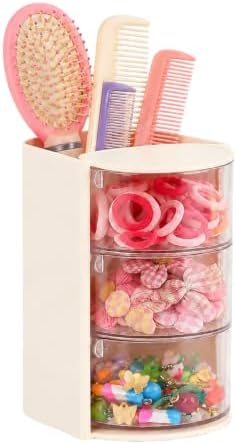 Hair Accessories Organizer, 3-Layer Rotatable Storage Box for Hair Clips by Unknown