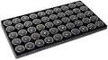 Ikee Design Jewelry Storage Tray Insert, 50 Gemstone Display Jars, Black Foam Liner, Home Organization, 14 1/4 x 7 3/4 x 3/4 in by IkeeDesign