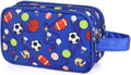 Kids Toiletry Bag for Boys, Travel Toiletry Bag for Little Young Boys Waterproof Hanging Wash Bag Toddler Traveling Toiletries, Soccer Balls Blue by Vipdeal