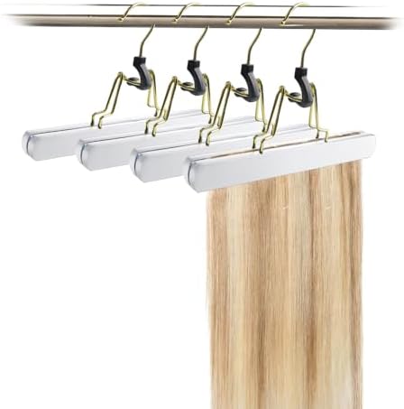 2Pack Hair Extension Storage Bag with Wooden Hanger for Multiple Wigs Hairpieces Portable Wig Bags Hair Storage Rack for for Weft Hair Extensions & Weaves - Image 3
