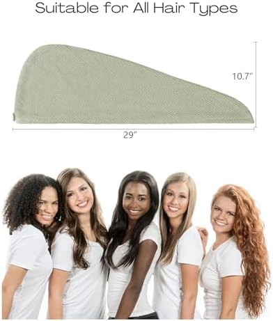 ROLSHOL 4 Pack Extra Large Microfiber Hair Towel Wraps for Women - Image 2