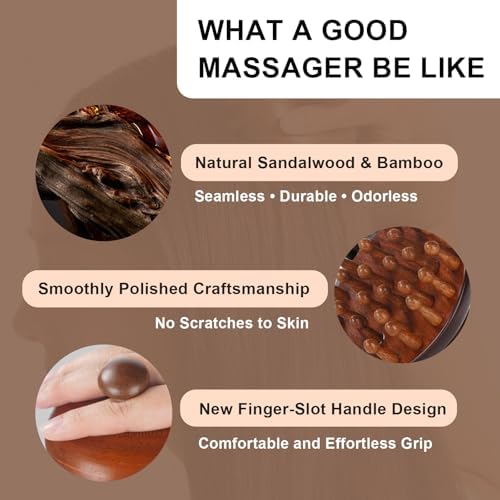 Wooden Scalp Massager for Hair Growth｜Full Body Massage Tool - Image 3