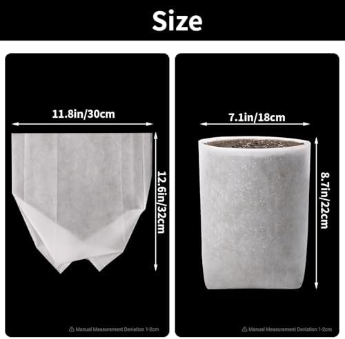 Fabric Grow Bags - 11.8x12.6 inches Breathable Seed Starter Plant Grow Bags for Seedling Pots, Nursery Pots for Plants, 100pcs - Image 3