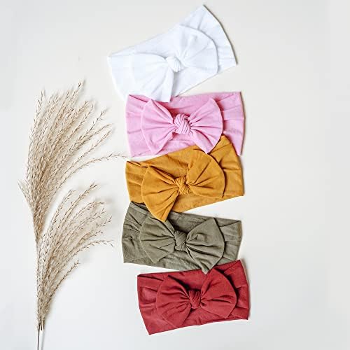 Prohouse 20 Pcs Baby Girl Bows and Headbands, Elastics Nylon Hairbands - Image 6